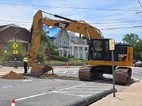 Installing Drain Pipe Across Main Street