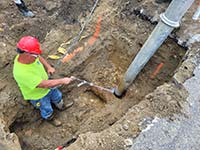 Vacuum Excavation of Hydrant Line Main @ Commonwealth