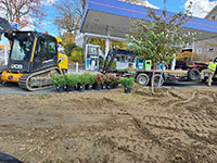 Prepping for landscaping at 135/85 intersection
