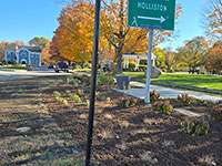Landscaping at corner of Town Common